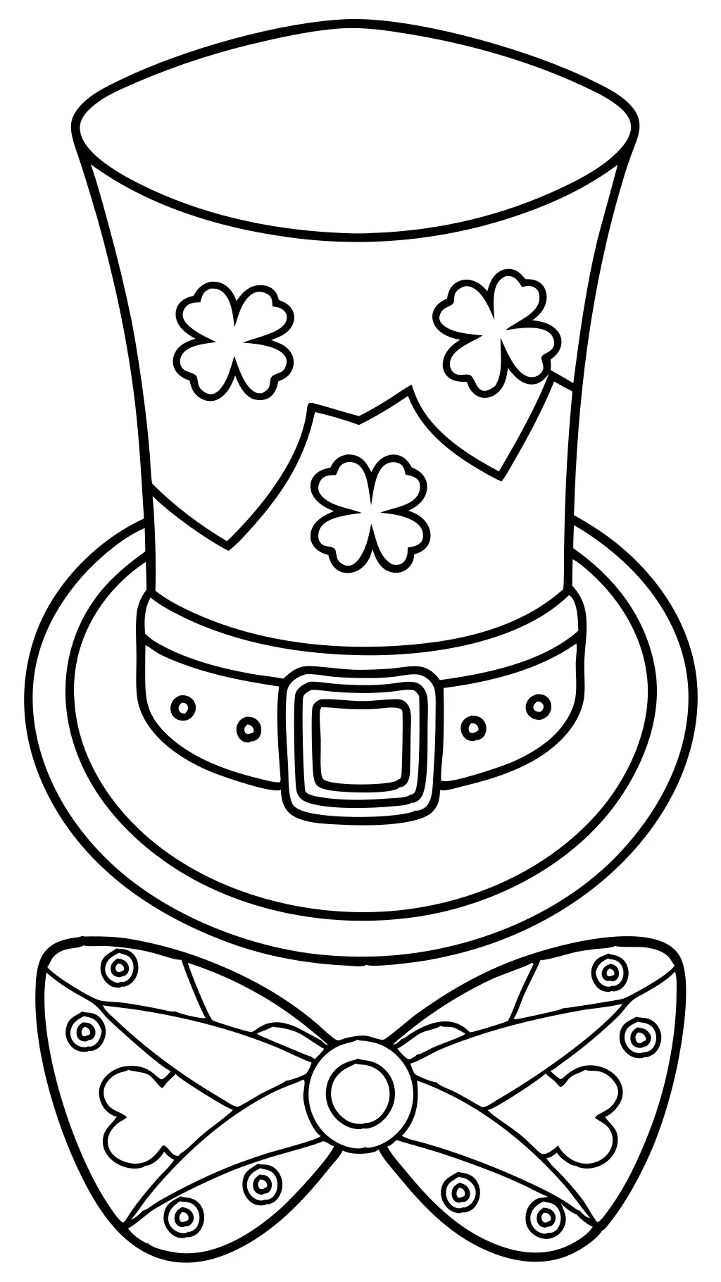 leprechaun hat coloring page